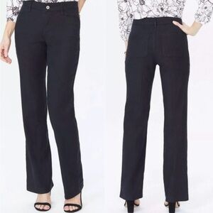 NYDJ Linen Blend Tousers Pants Black Size 00
